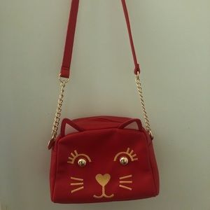 Betsy Johnson Cat Face Crossbody